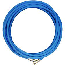 Equipement Atelier - Nettoyeur - 20 M FLEXIBLE BLEU 3/8 - � 10 2 Tresses acier - 2 Embouts Femelles BSP 3/8