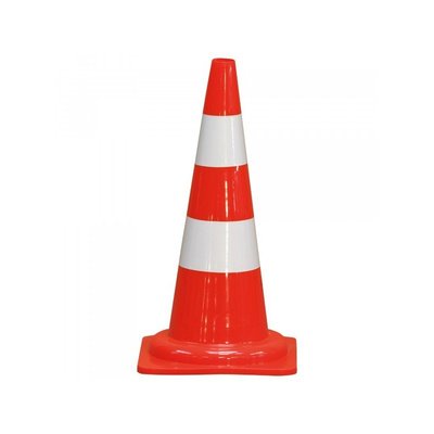 TRAVAUX PUBLICS - Cdl - ORIGINE - Cdl - CONE PLASTIQUE REFLE PVC HT50CM - BT50BR