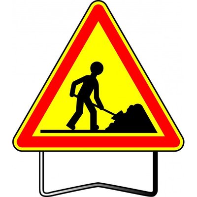 TRAVAUX PUBLICS - Cdl - ORIGINE - Cdl - TRIANGLE AK5 1000 GALVA avec Pied CL1