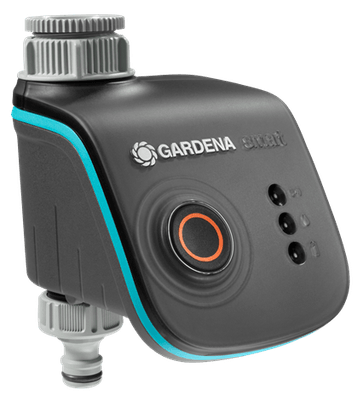 MAT - Accessoire Matériel - MAT006 - GARDENA - smart Water Control. Programmateur d'arrosage 1 voie connecté avec programmation à distance via l'application smart App. Fonctionnement avec 3 piles AA.
