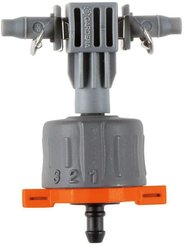 MAT - Accessoire Matériel - MAT006 - GARDENA - Goutteur en ligne réglable et régulateur de pression. Débit réglable de 1 à 8l/h. Régulateur de pression : débit constant indépendamment de la pression. Connexion "Quick & Easy"