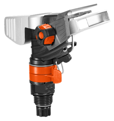 MAT - Accessoire Matériel - MAT006 - GARDENA - Arroseur-canon Premium Matériaux : métal/plastique de qualité. Se visse sur pic, trépied ou traineau. Superficie d'arrosage : 75-490 m2