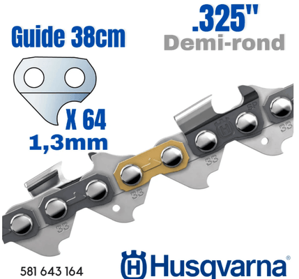 Techniques Motoculture - Bois - Chaine X-CUT SP33G (95VP), .325" / 1,3 mm - 64 m