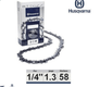 Chaine H00 (25AP) .1/4" / 1, 3 mm - 58 m