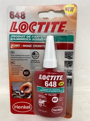 DRO - Droguerie - DRO003 - Loctite - BLOCPRESSE 648 24MLRESISTANCE ELEVEE