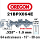 CHAINE OREGON MICRO (DEMI-RONDE) 325 / 1.5 / 64M
