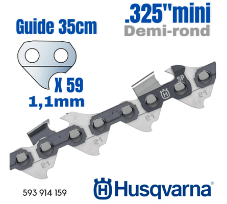 Techniques Motoculture - MOT013 - Autres - Chaine SP21G 325 mini / 1,1 59m