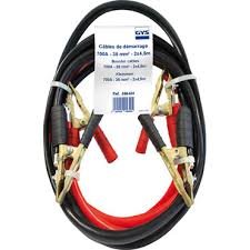 Equipement Atelier - Charge - CABLES DEMARRAGE 700A - 2x4,5m - �35mm� - Pinces Pro Laiton Pur